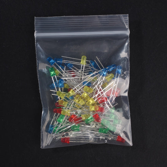 100pcs LED Diode F3 Bright 3MM Red Yellow Green LEDs Kit