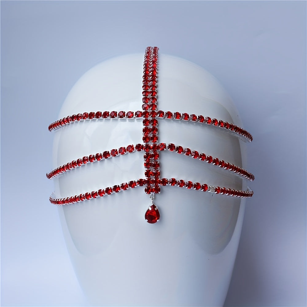 Crystal Layer Head Piece Hair Jewelry Women