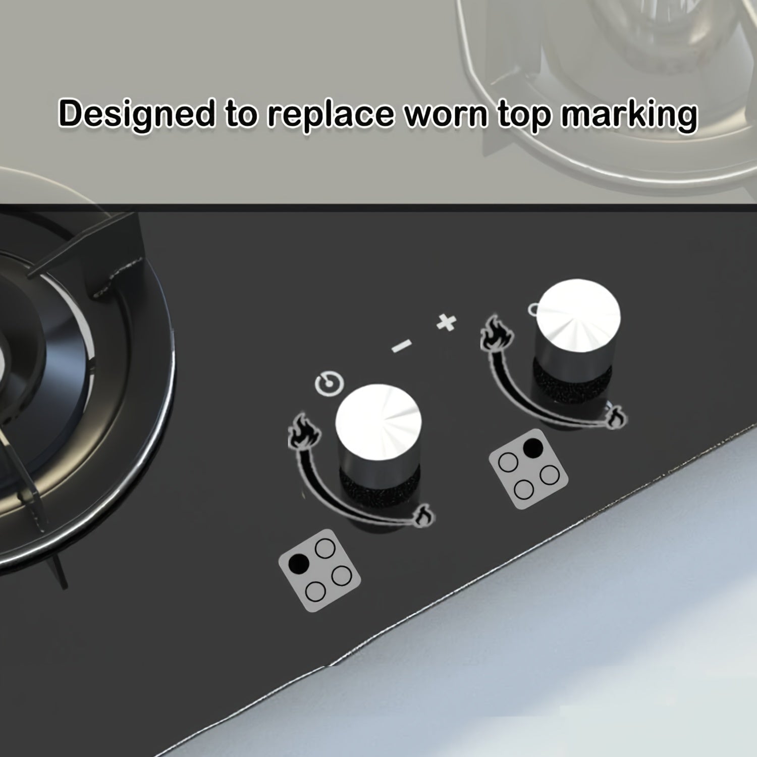 Flame Indicator Sticker Set for Stove Knob Replacement