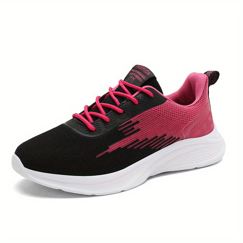 Women's Graphic Ombre Running Shoes Dot & Stripe Woven Sneakers