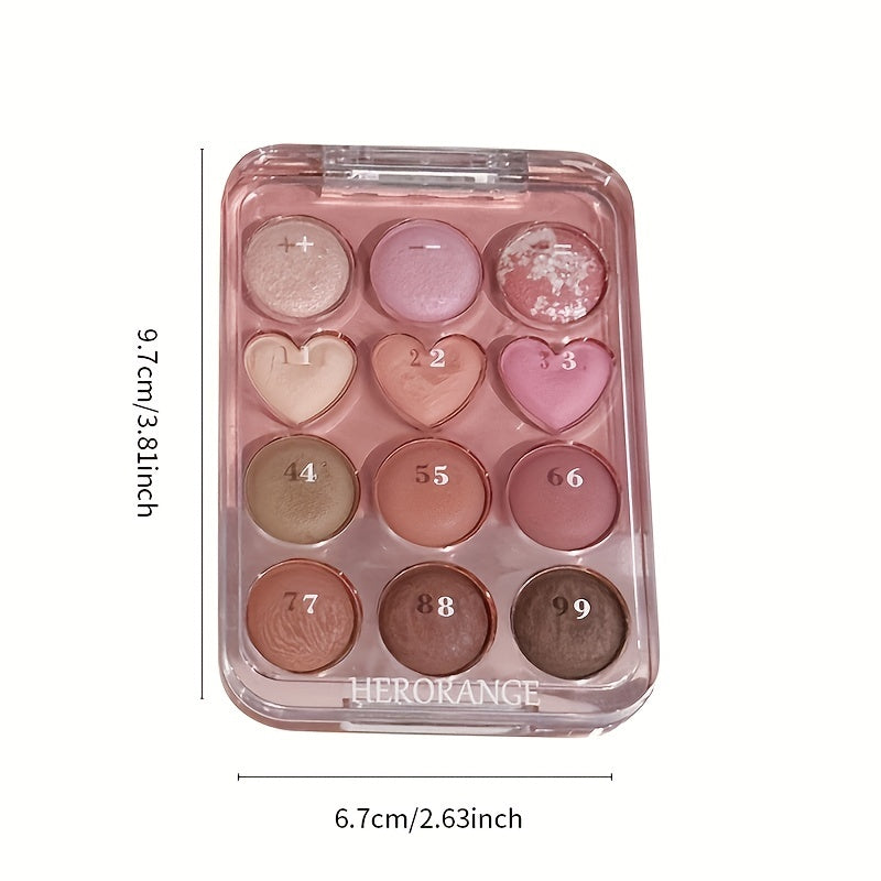 Waterproof Matte Eyeshadow Palette with Glitter Sequins