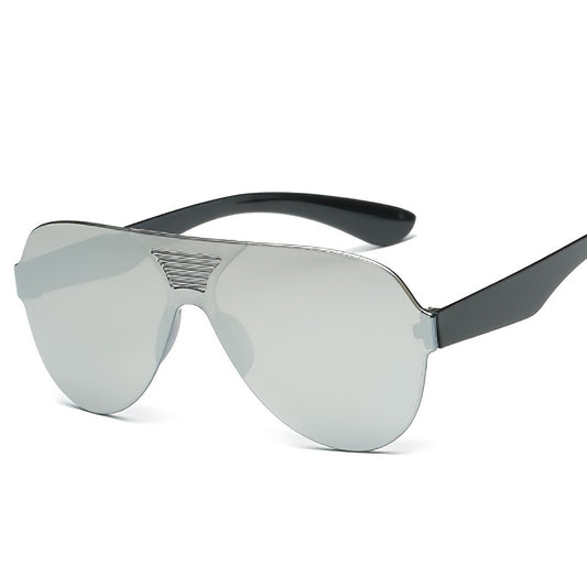 Y2K One Piece Sunglasses Futuristic Mirror Lens Shield Glasses UV400