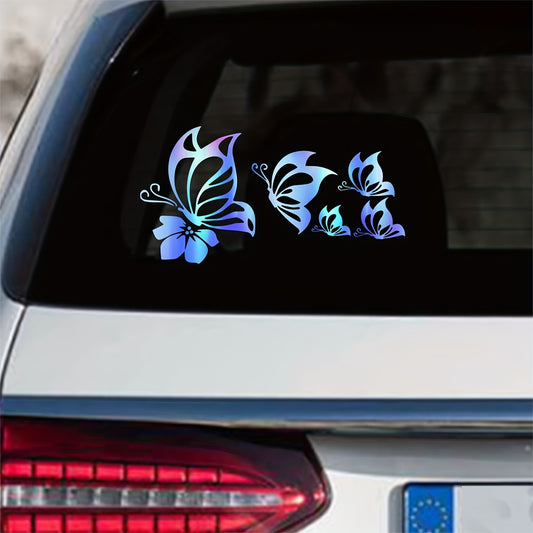 Reflective Butterfly Car Decals Waterproof Vinyl Stickers