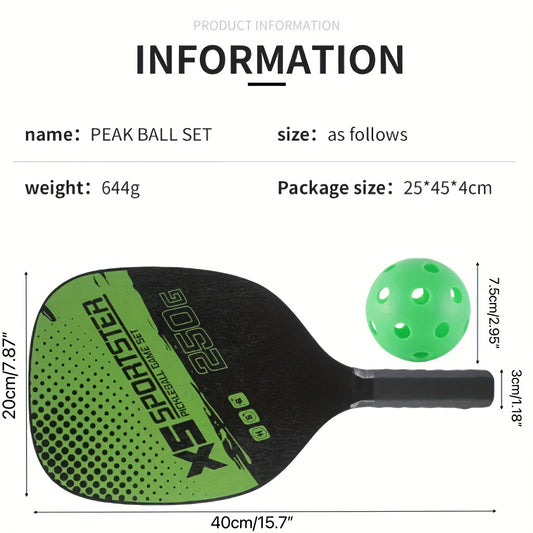 Pickleball Fun Pack with 2 Rackets, 4 Balls & More