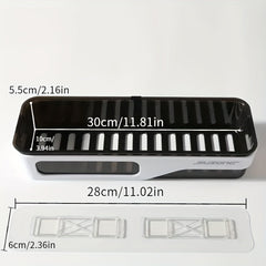 Wall Mounted Bathroom Storage Rack Plastic Bathroom Toiletries Shelf