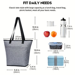 Insulated Lunch Bag Tote Portable Thermal Large Capacity Bag for Travel Picnic