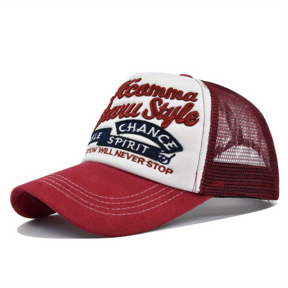 3D Embroidery Alphabet Baseball Cap Mesh Hat