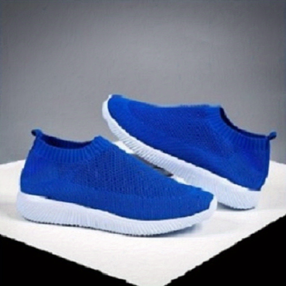 Women's Solid Slip-On Tennis Shoes Casual Low Top Sneakers