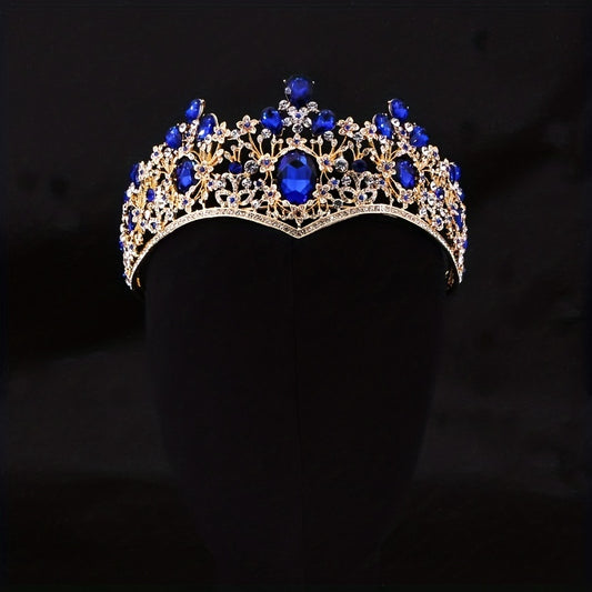 Crystal Headband Queen Crown Head Jewelry Bridal Hair Accessories