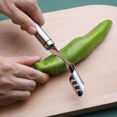 Stainless Steel Pepper Corer Seed Remover Cutter