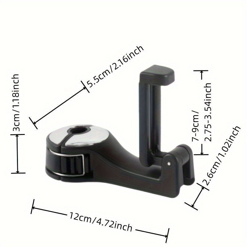 Car Phone Holder Seat Backrest Hidden Hook Bracket Rear Headrest Hook Bracket