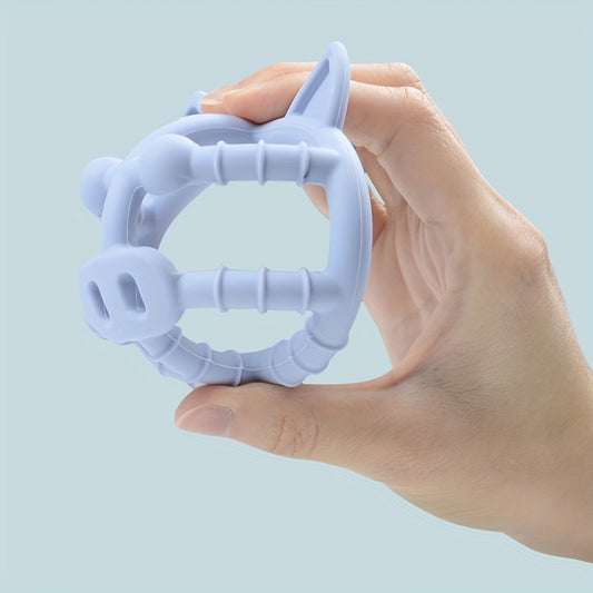 Baby Silicone Teether Piggy Teething Stick Molar Stick Soothe Toy