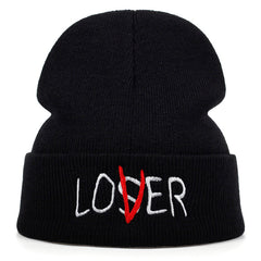 1pc LOSER Pattern Men's Knitted Cap Winter Warm Cap