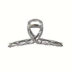 Metallic Hair Claw Clip Nonslip Ponytail Holder Shark Claw