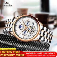 SUNGODER Auto Mechanical Men's Watch Stainless Steel Water Resistant