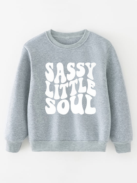 Toddler Girls Pink Thin Fleece Round Neck Sweatshirt Kids Clothes