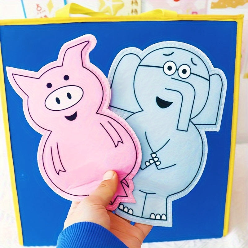 Elephant & Piggie Felt Hand Puppets for Storytelling