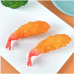 2pcs Realistic Japanese Tempura Shrimp Decor for Sushi Restaurant