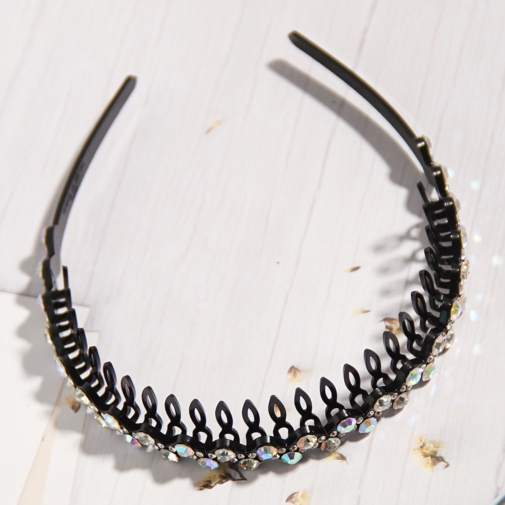 Wave Rhinestone Headbands Women Girls Ladies Hair Hoop