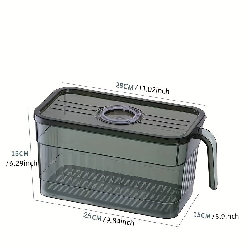 Refrigerator Storage Box With Handle Large Capacity Fresh Keeping Box