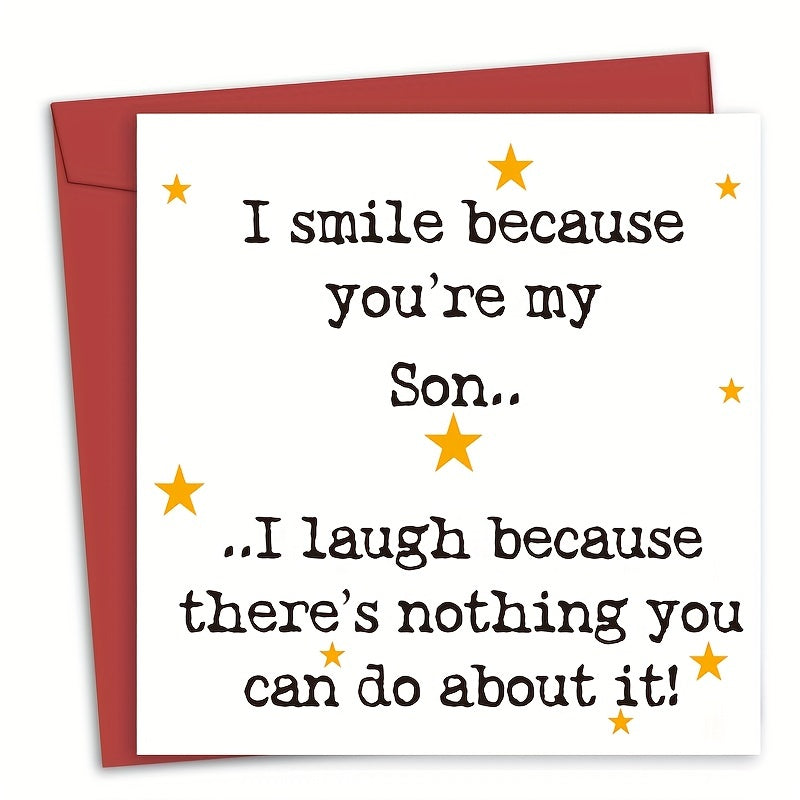 Funny Birthday Card For Son From Mom Dad Son Birthday Greeting Card
