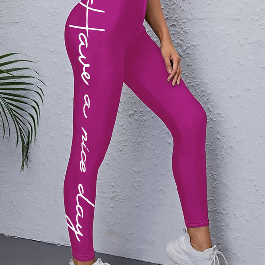 Solid High Waist Yoga Leggings for Women