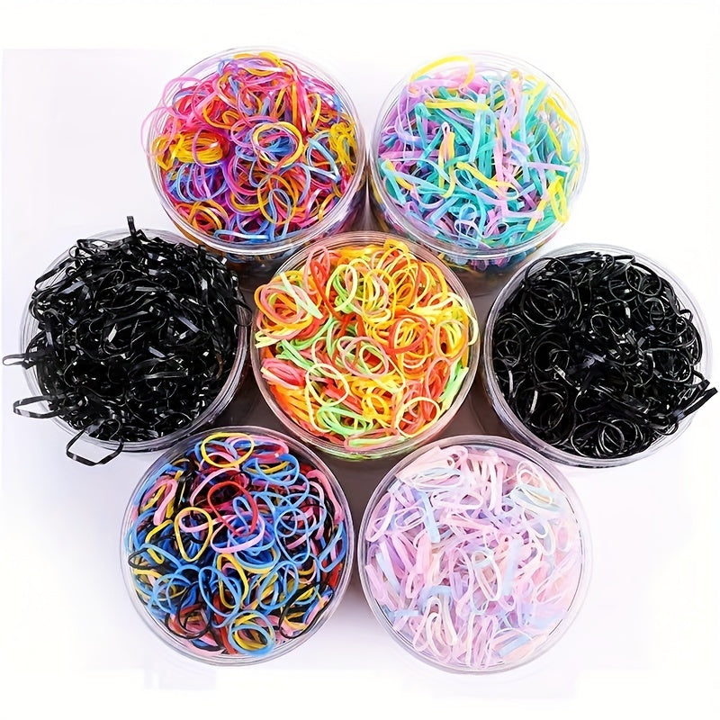 100pcs Hair Ties for Kids Colorful Rubber Bands Girls Toddler No Damage