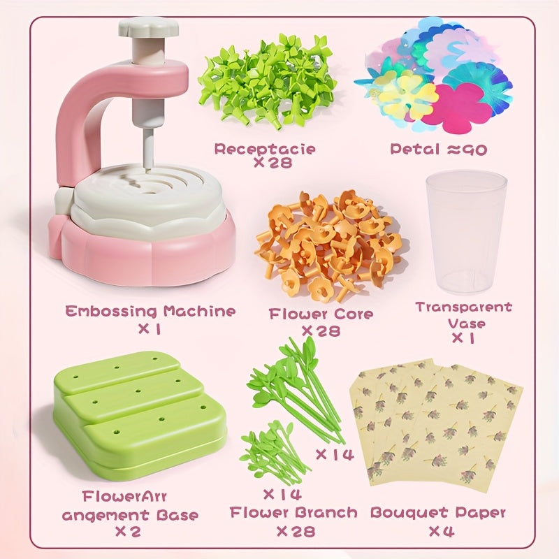 Fabric Flower Bouquet Toy Kit Flower Craft Kit with Flower Maker