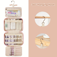 Water Resistant Toiletry Bag with Hanging Hook for Travel Organizer