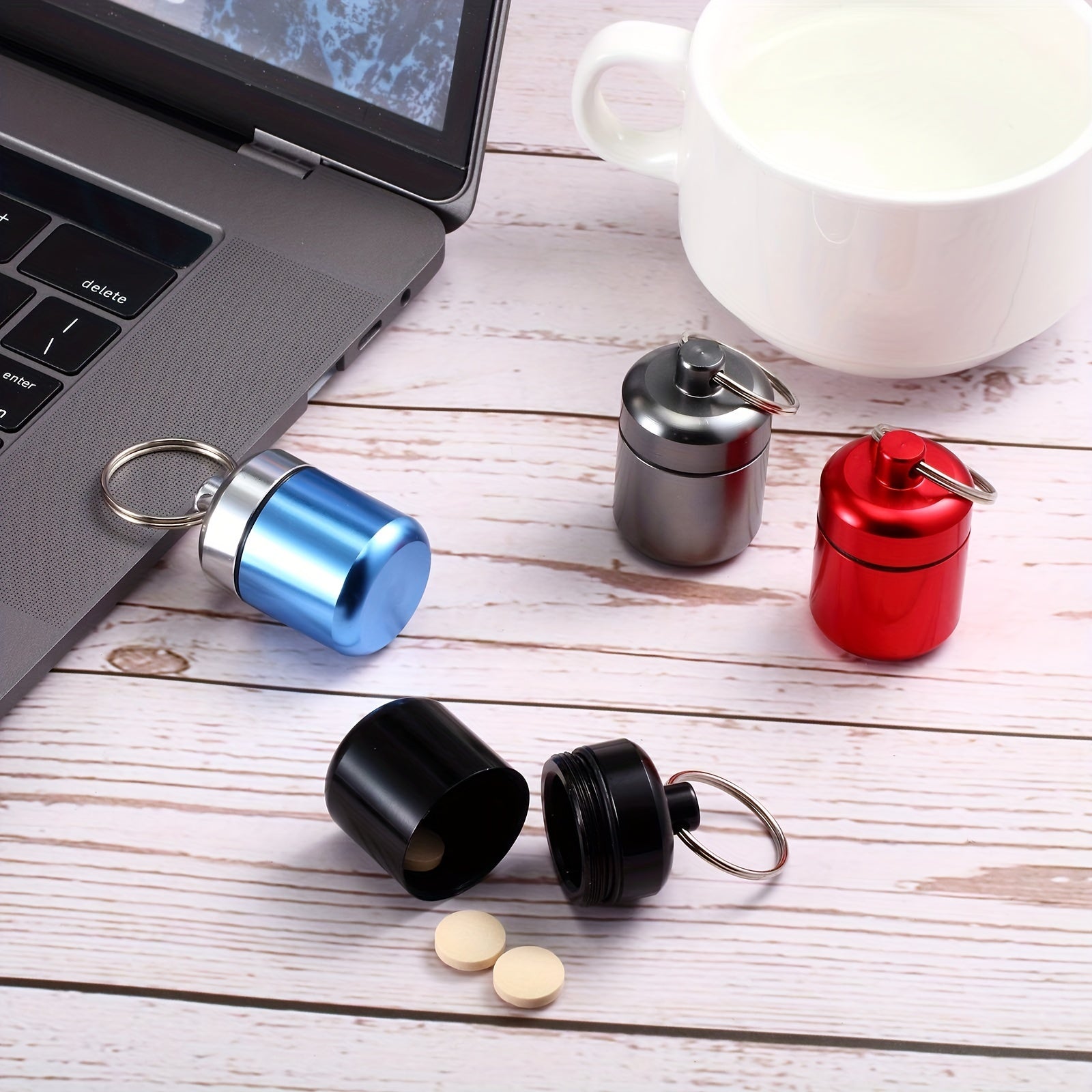 4pcs Waterproof Pill Organizer for Travel and Outdoor Activities