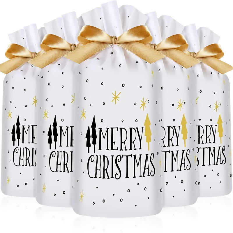 50pcs Drawstring Bag Candy Self adhesive Bag for Christmas Wedding Party