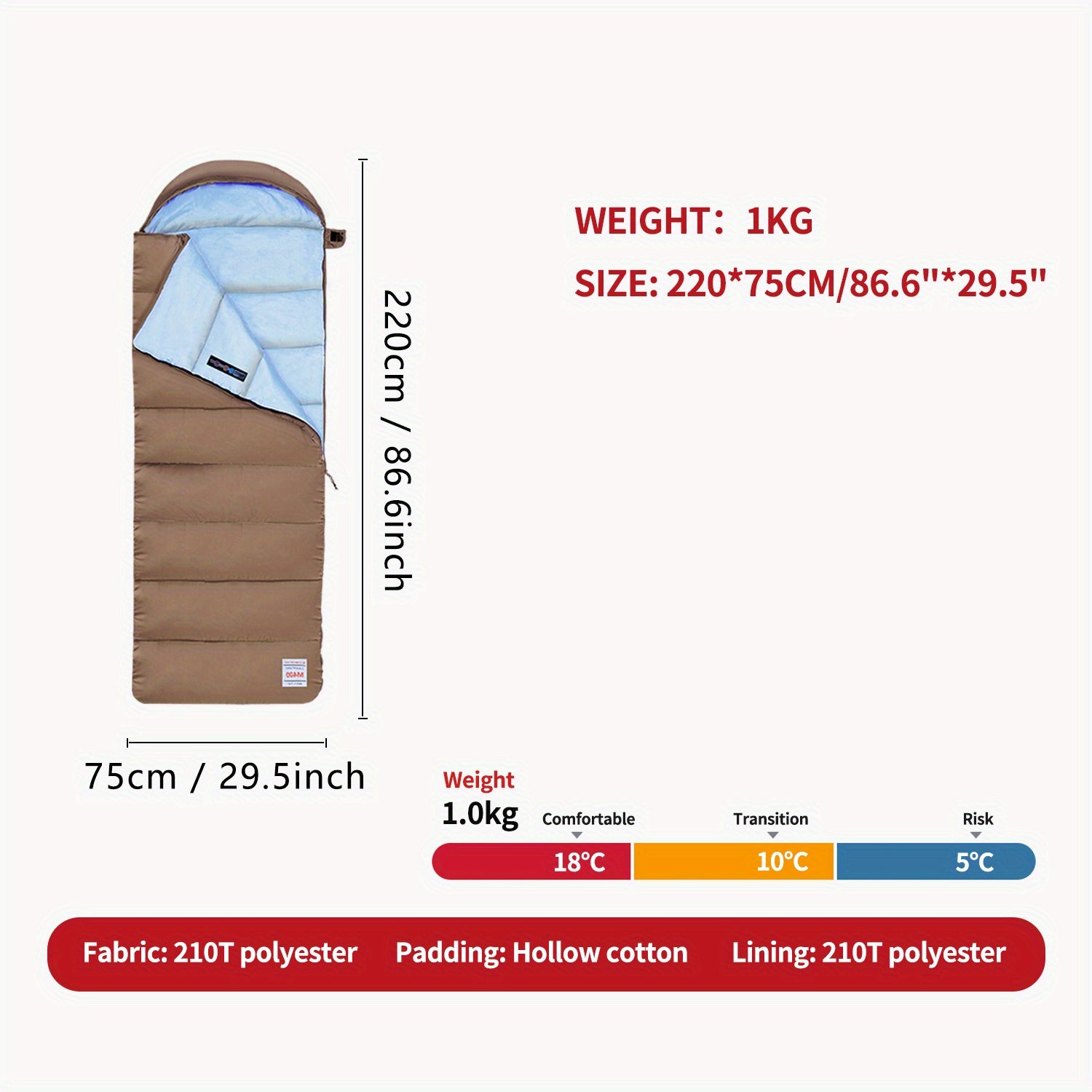 Winter Warm Double Sleeping Bag for Office Lunch Break