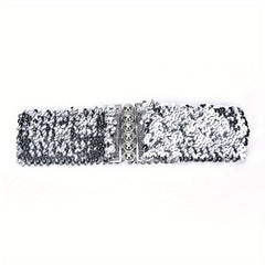 Y2K Punk Girdle Disco Wide Waistband Elastic Cinch Belt