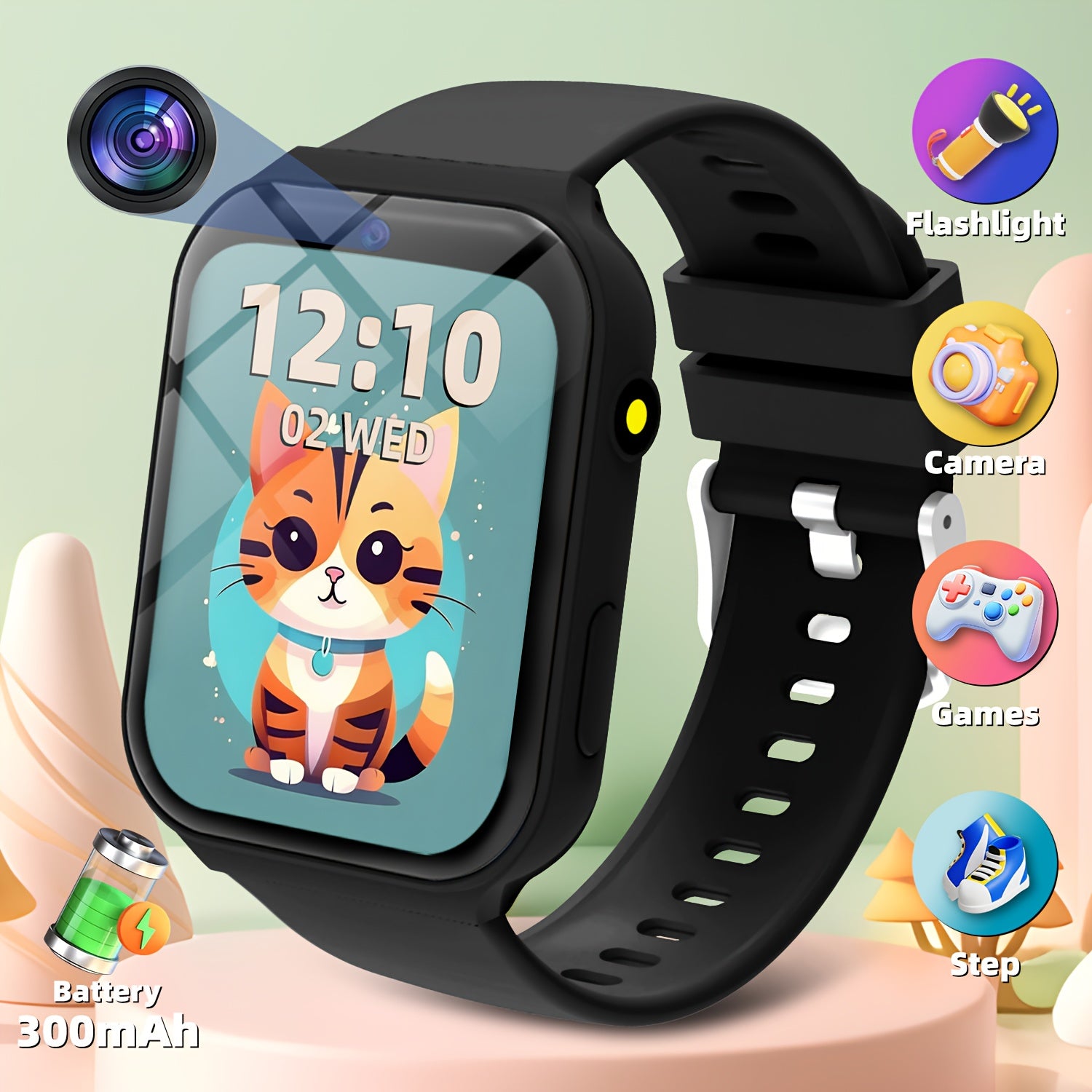 SIMSONPRO Youngsters Smart Watch with Touch Screen Camera Flashlight