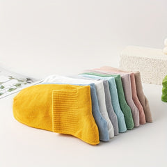 9 Pairs Comfy Breathable Short Socks Women's Stockings Hosiery