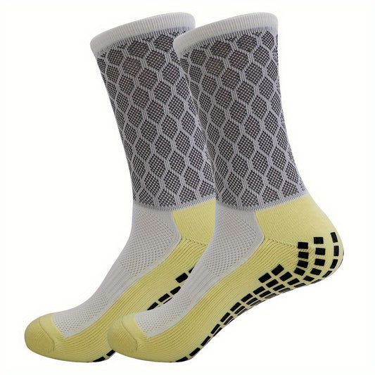 Men's Mid Crew Sport Socks Non Slip Shock Absorption Athletic Socks