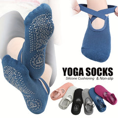 Thickened Yoga Socks Cross Belt Non-slip Sweat-absorbing Breathable Short Socks