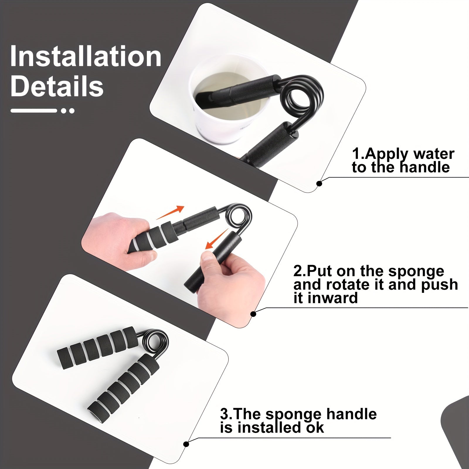 Metal Grip Strengthener Hand Trainer Finger Exercise Device