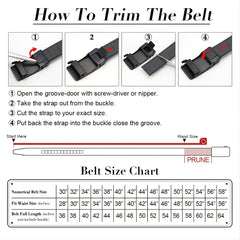 Men's Ratchet Belt Dress Leather Slide Belt