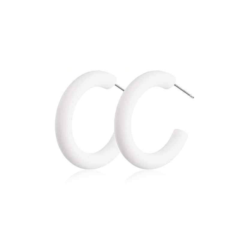 Colorful C Hoop Earrings Neon Acrylic Earrings