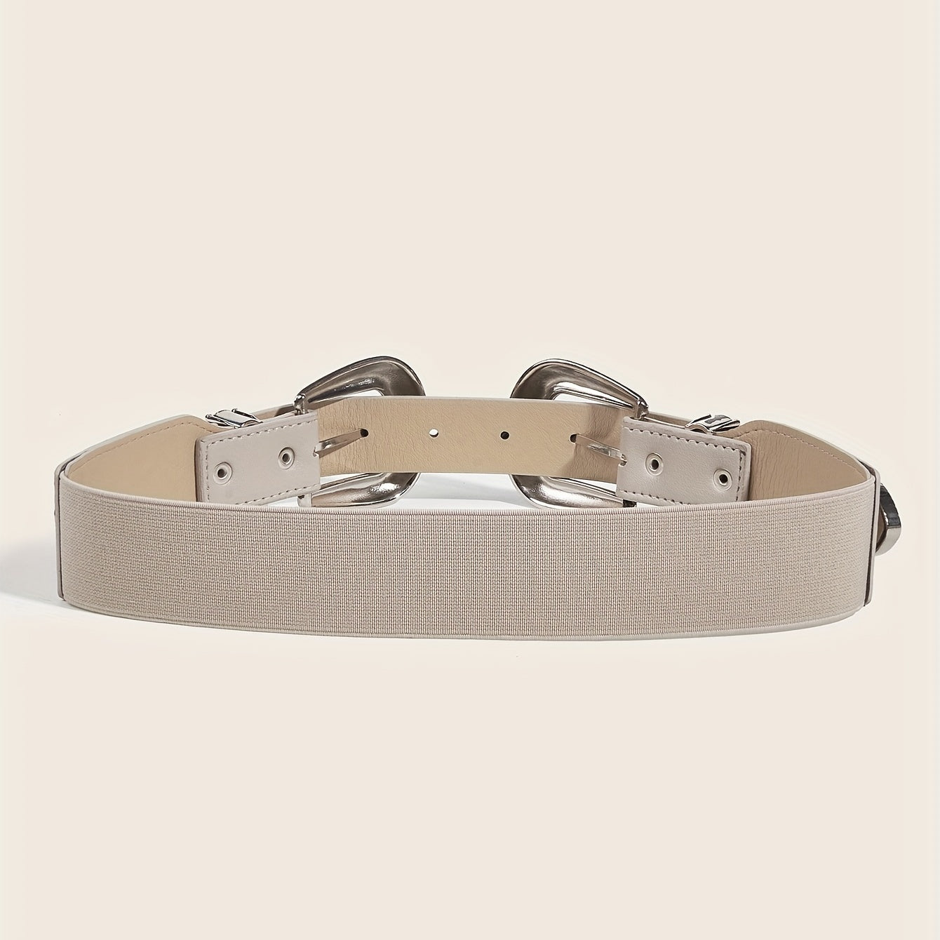 Vintage Carved Double Buckle Belt Solid Western PU Belt