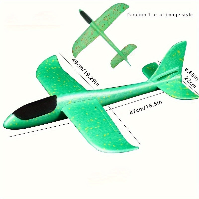 Colorful Hand Thrown Foam Glider Toy Aircraft Flat Flight Modes