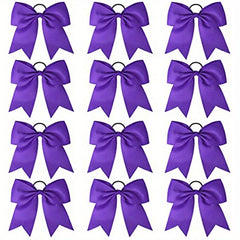 12 Pcs Large Hair Bow Accessories for Girls Ponytail Holder