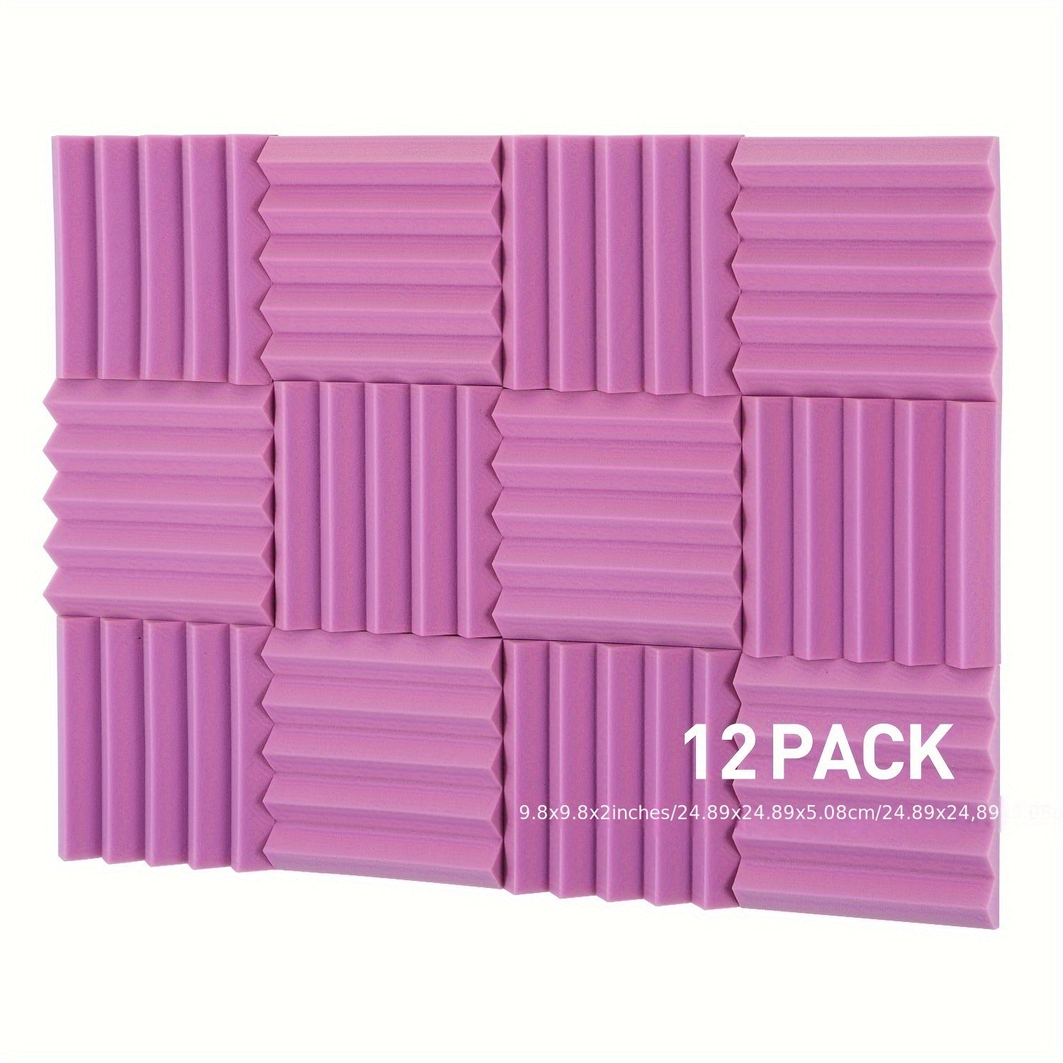 12pcs Purple Sound Absorbing Cotton for Recording Room Live Streaming