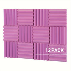 12pcs Purple Sound Absorbing Cotton for Recording Room Live Streaming