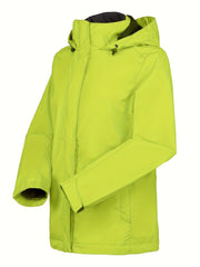 Women's Waterproof Hooded Jacket for Outdoor Activities