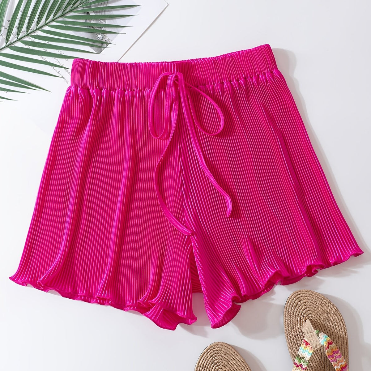 Y2K Loose Stretch Tie Shorts High Waist Summer Shorts