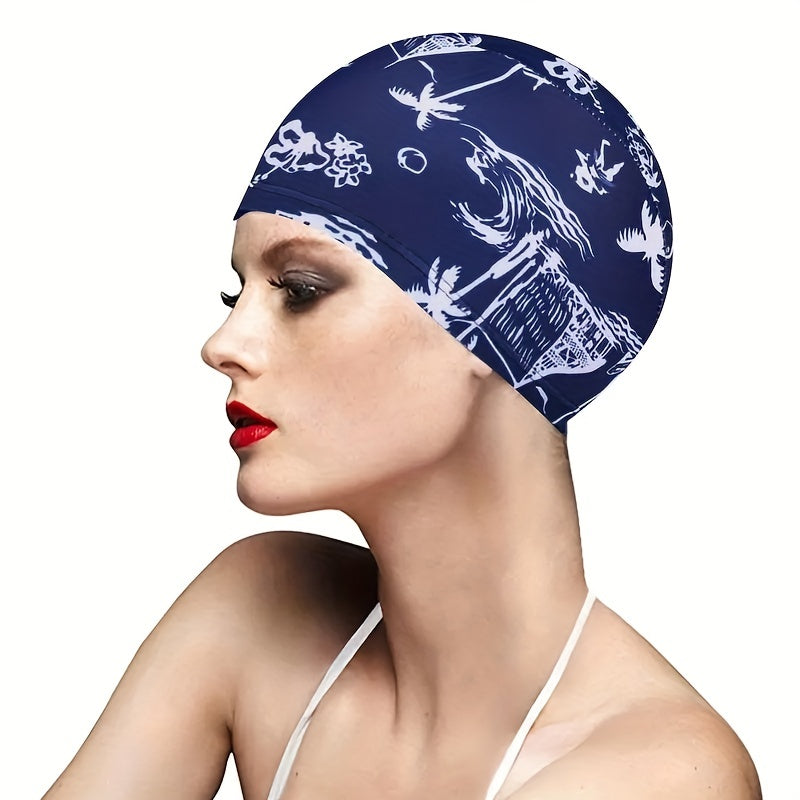 Vibrant Print Swim Cap for Enhanced Swim Experience