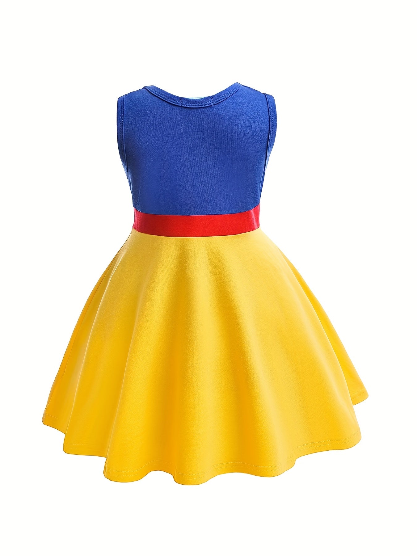 Girls Cartoon Princess Sleeveless Tank Dress Cosplay Costume Dress