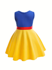Girls Cartoon Princess Sleeveless Tank Dress Cosplay Costume Dress